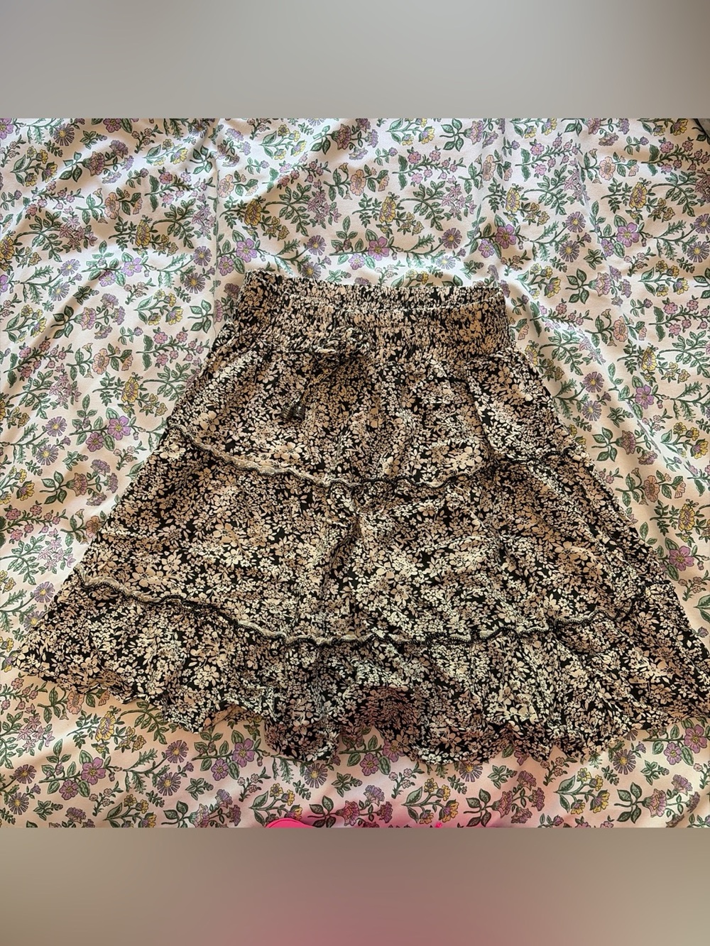 floral skirt